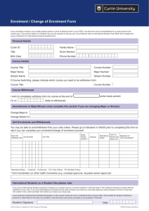 Enrolment / Change of Enrolment Form