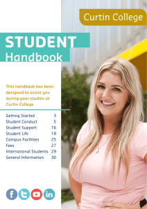 Student Handbook for Curtin College