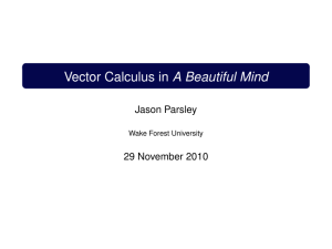 Vector Calculus in A Beautiful Mind