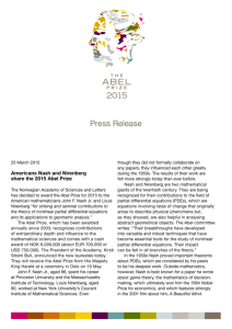 Press Release - The Abel Prize