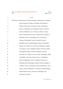 BILL AS PASSED THE HOUSE AND SENATE H.112 2013 Page 1 of