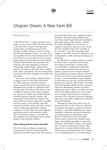 Utopian Dream: A New Farm Bill