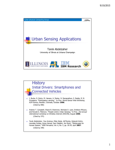 Urban Sensing Applications History