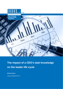 The impact of a CEO's task knowledge on the leader life cycle