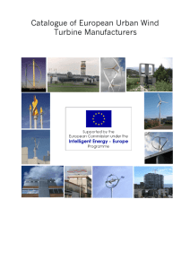 Catalogue of European Urban Wind Turbine Manufacturers