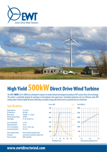 High Yield500kWDirect Drive Wind Turbine