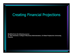 Creating Financial Projections