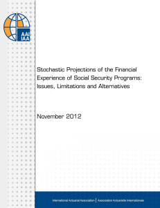 Stochastic Projections of the Financial Experience of Social Security