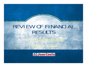 review of financial results