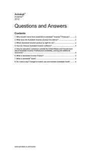 Autodesk Inventor FAQs