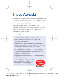 Speakability Aphasia Charter