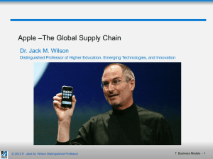 Apple –The Global Supply Chain