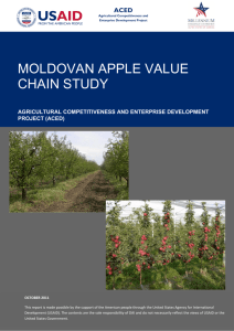 MOLDOVAN APPLE VALUE CHAIN STUDY