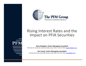 Rising Interest Rates and the Impact on PFIA Securities