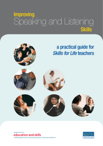 Speaking and Listening - Department for Education