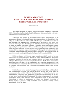 scale and scope strategic choices in the german passenger car