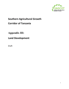 Land Development - Southern Agricultural Growth Corridor of