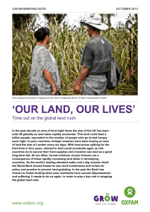 'Our Land, Our Lives': Time out of the global land rush