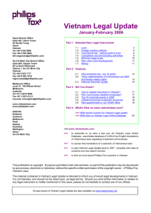 November 2005 Vietnam Legal Update Phillips Fox