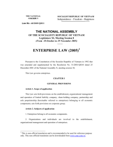 enterprise law (2005) - Vietnam National Oil and Gas Group