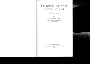CITIZENSHIP AND SOCIAL CLASS