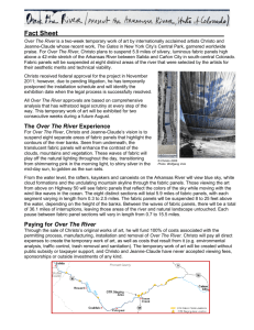 Over The River Fact Sheet - Christo and Jeanne