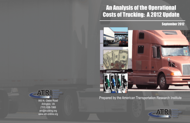 Operational Costs Of Trucking