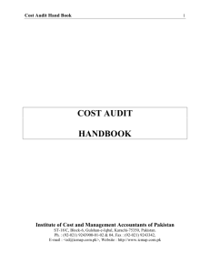 cost audit handbook - Institute of Cost and Management