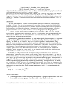 Experiment 10: Growing Silver Nanoprisms