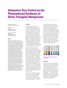 Volumetric Size Control on the Photoinduced Synthesis of Silver