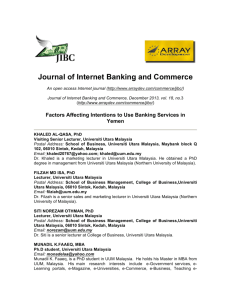 Factors Affecting Intentions to Use Banking