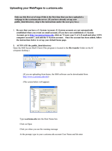 Uploading your WebPages to u.arizona.edu
