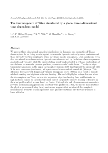 The Thermosphere of Titan Simulated by a Global 3