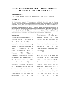 study of the constitutional independence of the