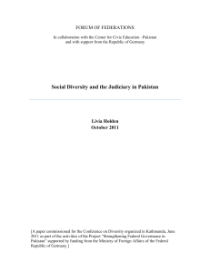 Social Diversity and the Judiciary in Pakistan