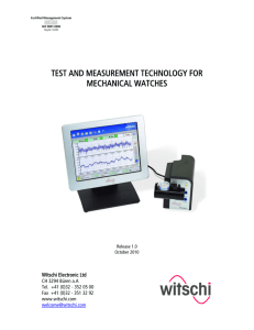 test and measurement technology for mechanical watches