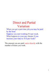 Direct and Partial Variation