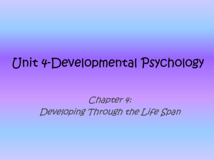 Unit Four (Developmental Psychology) Notes
