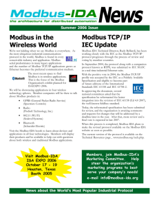 Modbus in the Wireless World Modbus TCP/IP IEC Update