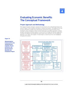 Ch. 4 Evaluating Economic Benefits the Conceptual Framework