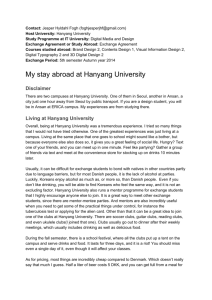 Hanyang University Autumn 2014