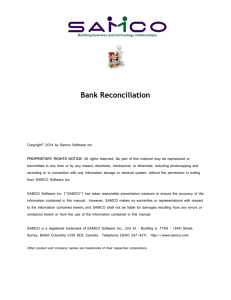 Bank Reconciliation - Samco Software Inc.