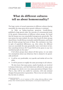 Chapter 6. What do different cultures tell us about homosexuality?