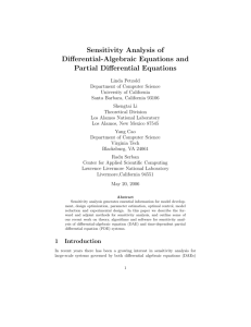 Sensitivity Analysis of Differential-Algebraic Equations and Partial