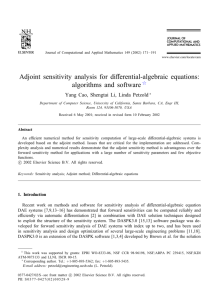Adjoint sensitivity analysis for differential-algebraic equations