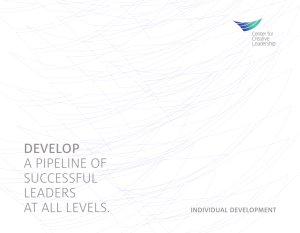 Leader Development Roadmap - Center for Creative Leadership