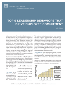 Top 9 Leadership Behaviors That Drive Employee