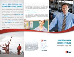 individual labor leader coverage union liability insurance
