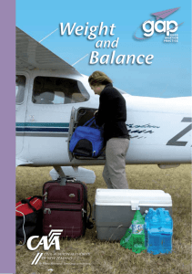 Weight and Balance - Civil Aviation Authority of New Zealand