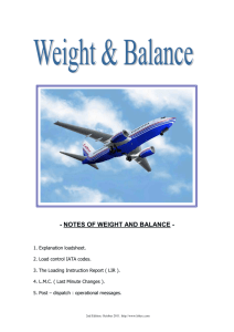 notes of weight and balance - LOBYC ®